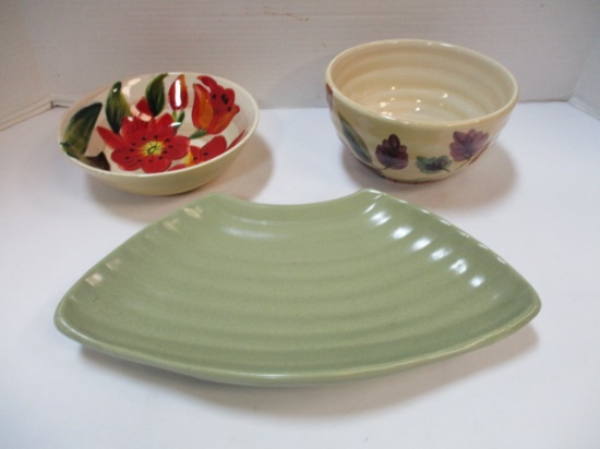 Mikasa "Palomino Green" Dish, Home Trends Bowl and Hono-LuLu Bowl