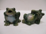 Two Frog Figurines