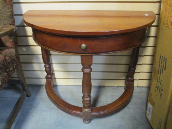 Demi Lune Occasional Table with Drawer