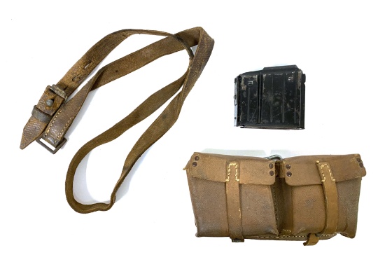 German K43 / G43 Rifle Magazine, Ammo Pouch, and Sling