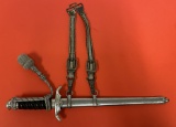 German 2nd Model Bahnschutz Railway Dagger w/ Scabbard, Hangers, and Portepee