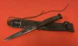 WWII Camillus M3 “5th Type” Fighting Knife with Leather Sheath