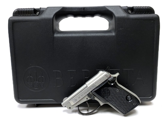 NIB Beretta 21A Bobcat Inox .22 LR Stainless Semi-Automatic Pistol w/ Flip-Up Barrel