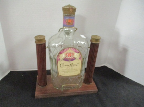 Old "Crown Royal" Bottle in Pour Stand