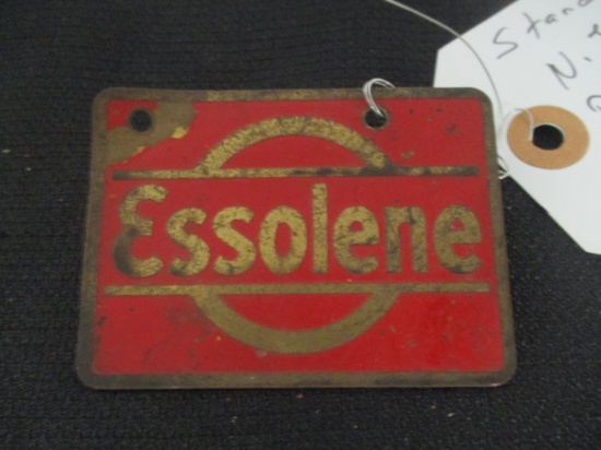 Standard Oil of NJ "Essolene" Regular Gas Brass Plate