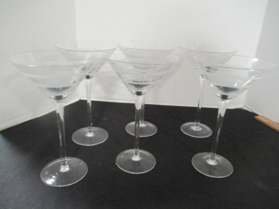 14 Pier 1 Imports Etched Line Martini Glasses