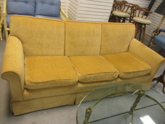 80" Gold Upholstered Sofa