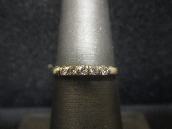 14k White Gold Diamond Band Ring by Art Carved