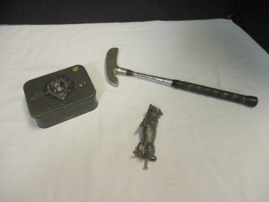 Metal Dachshund, Extendable Handle Golf Putter, &