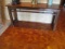 Mid Century Console Table with Banded Border Top