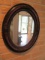 Wood Look Molded Frame Oval Wall Mirror