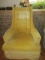 Mid Century Fairfield Gold Velvet Tufted High Back Arm Chair