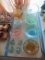 Large Grouping of Tiara Glass Style Colored Glass Bowls, Cake Stand, Vase, etc.