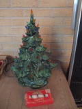 Vintage Ceramic Christmas Tree with Pegs