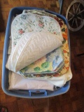 Tote FULL of Nice Table Cloths, Runners, Napkins and Placemats