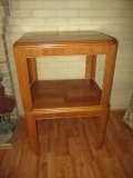 Pair of Oak Finish End Tables