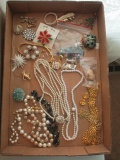 Faux Pearls, Holiday Pens, Vintage Style Pendants and Brooches