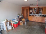 Contents of Left Side of Garage and Cabinets