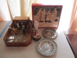 Collection of Nativity Scenes and Plates