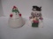 Hallmark & Unmarked Snowman Cookie Jars