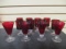 Vintage Red Wine Glasses with Bubble Stems (12)