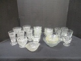 Imperial Glass Cape Cod Tea Glasses & Various Glassware Bowls