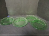 Uranium Glass Divided Plates