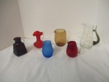 Colored Glass Small Pitchers