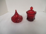 Godinger ? Red Crystal Hershey Kiss Candy Dish &