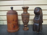 Holzechnitzerel Wood Carved Vase (10