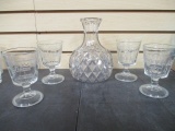 200 Years Ago Bicentennial Wine Stems & Crystal Decanter