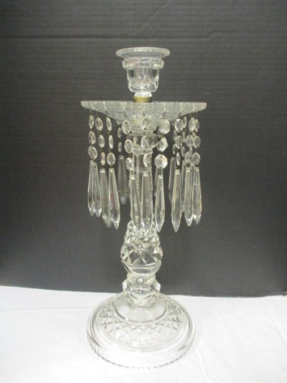 Tall Crystal Candle Holder with Prisms