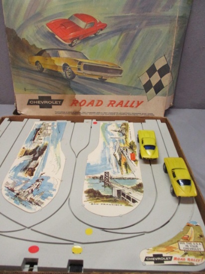 Vintage Chevrolet Road Rally Race Car Set - May Be Missing Parts