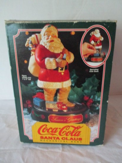 1993 Coca-Cola First in Series Santa Claus Mechanical Bank in Original Box