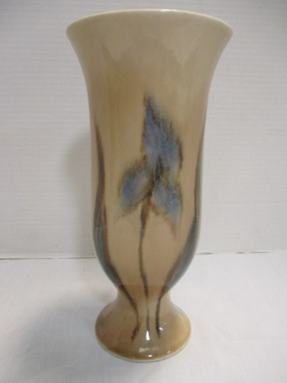 Vintage Signed Vontury Porcelain Vase with Floral Motif