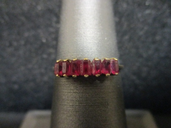 14k Gold Ruby Band Ring