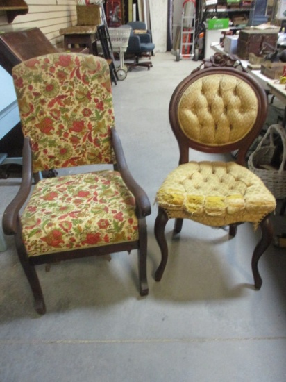 Two Antique Side Chairs