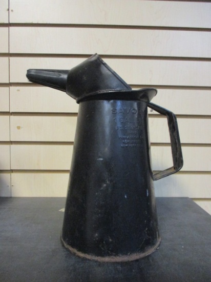 Vintage Savory 1 gallon Metal US Standard Oil/Water Can