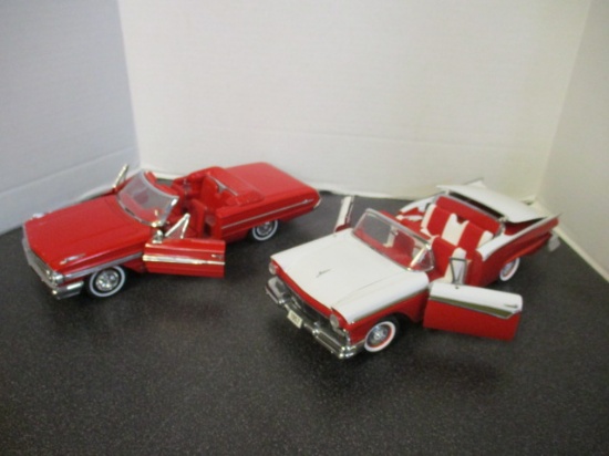 SunStar '57 Ford Fairlane Syliner and '64 Ford Galaxie 500  1/18th Scale