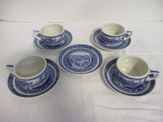 Lamberton China "Baltimore and Ohio" Saucers and Cups