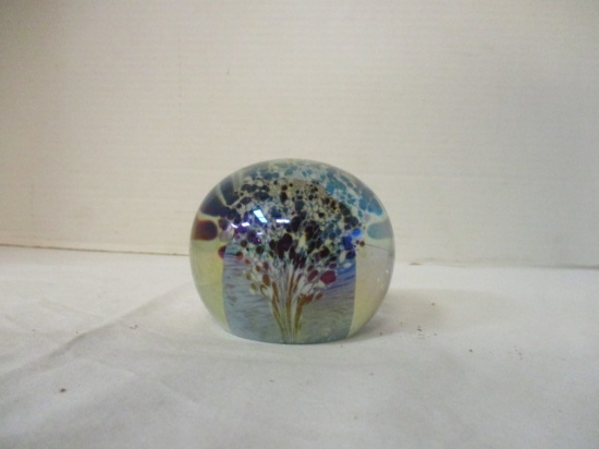 Iridescent Art Glass Paperweight