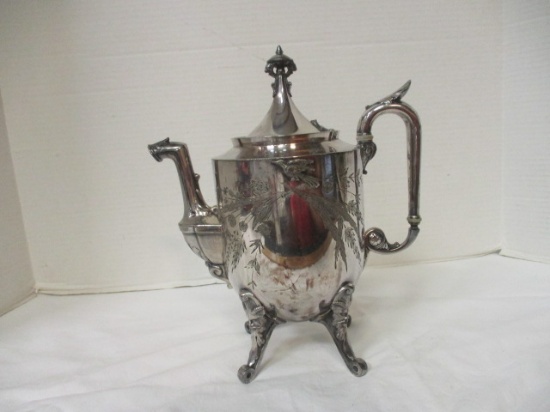 Vintage Reed & Barton Coffee Pot with Raven Emblems