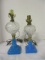 Vintage Glass Electric Oil Lamp Style Table Lamps