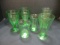 Depression Uranium Glass Parfaits, Goblets and Glasses