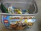 Tote of LEGO Building Blocks with Instruction Booklets