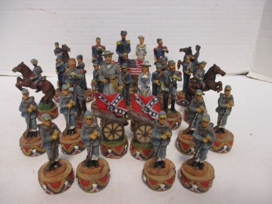Resin Civil War Characters Chess Set Figures