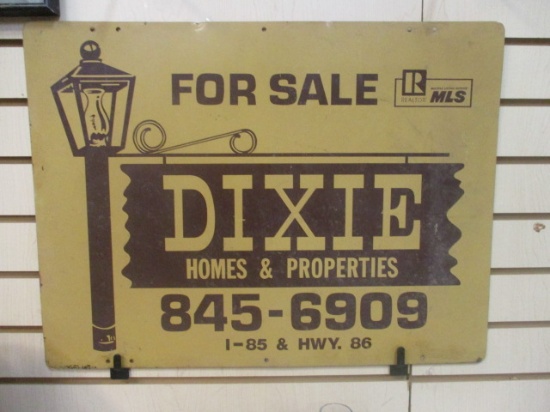 Vintage Metal Dixie Homes & Properties Sign