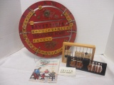 Two Abacus with Books and Reversible Educational Board Patented 1912 and 1916