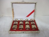 Set of 12 Brass Napkin Rings in box