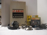 Realistic LV-10 Headphones in Box, White's Headphones, AKAI Accessory Pack X-2000SD, J.R. Walker 